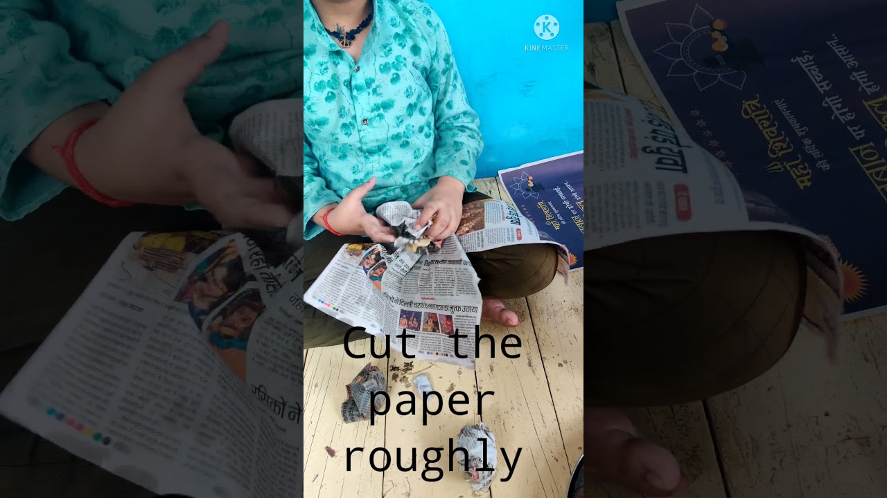 How to make stone with paper 🗞️ # paper stone for school project