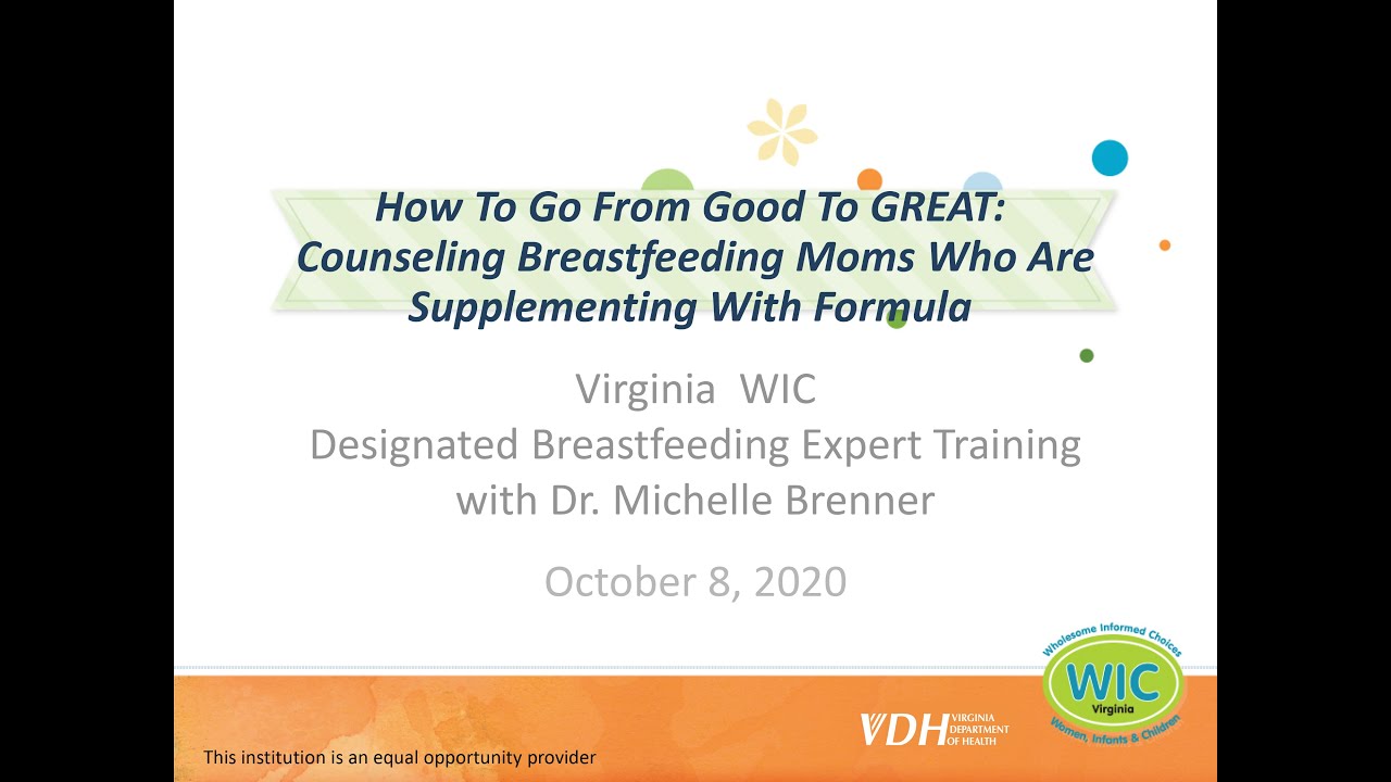 Virginia WIC Designated Breastfeeding Expert Training