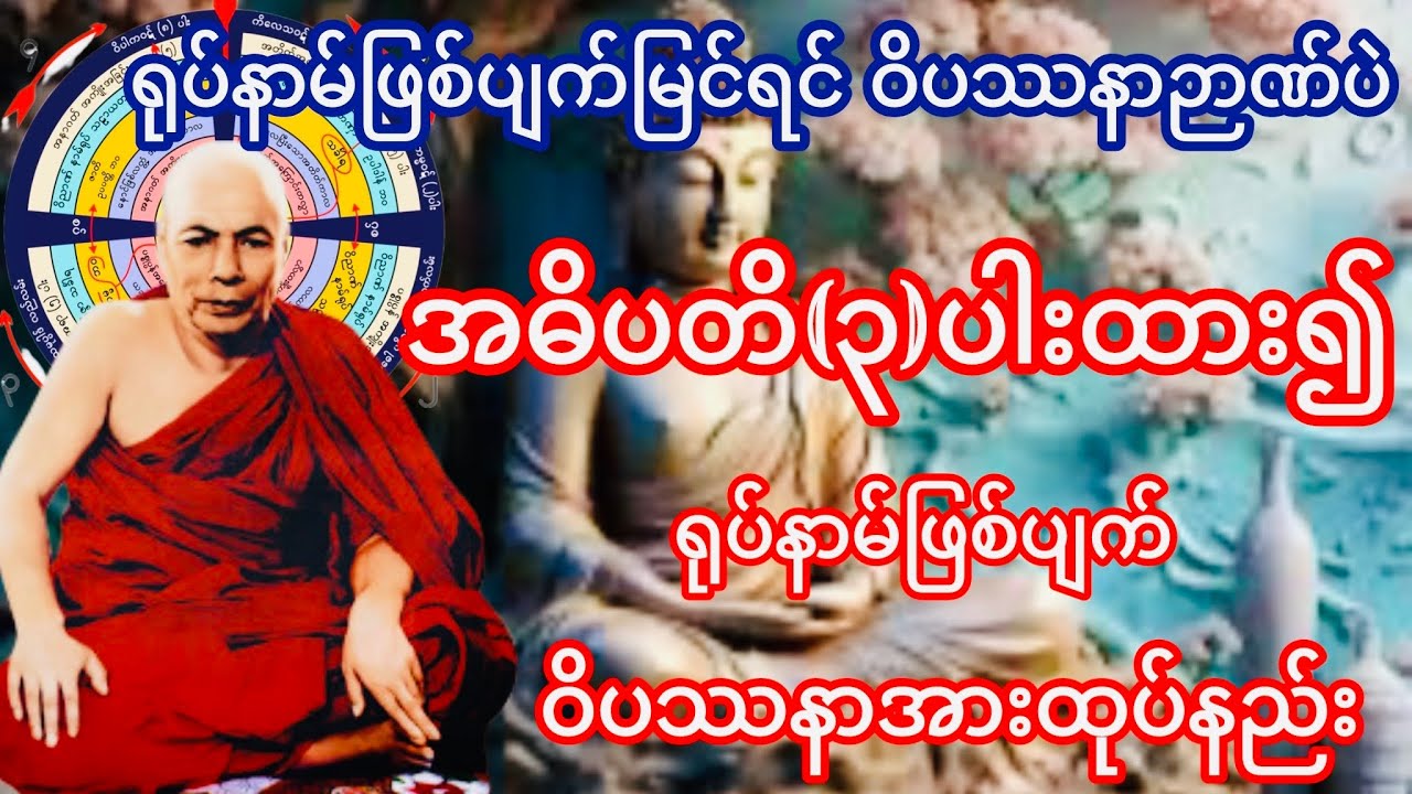 အဓိပတိ(၃)ပါးထား၍ ဝိပဿနာအားထုပ်နည်း(မိုးကုတ်ဆရာတော်ဘုရာကြီး)