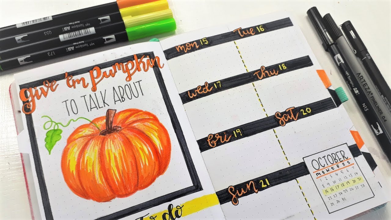 OCTOBER Bullet Journal set up