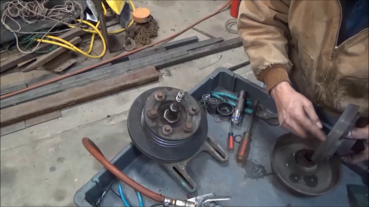 Fan clutch repair on a big truck