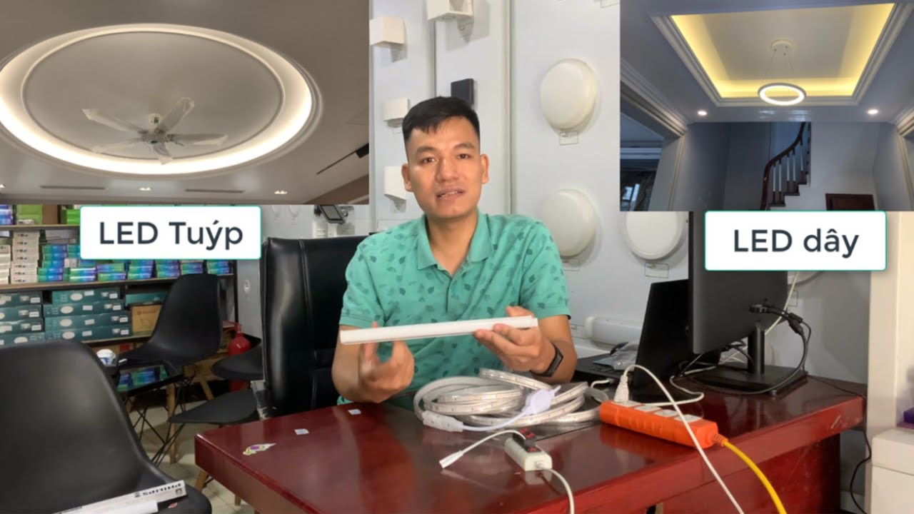 Nên dùng đèn LED dây hay đèn LED tuýp để hắt trần thạch cao