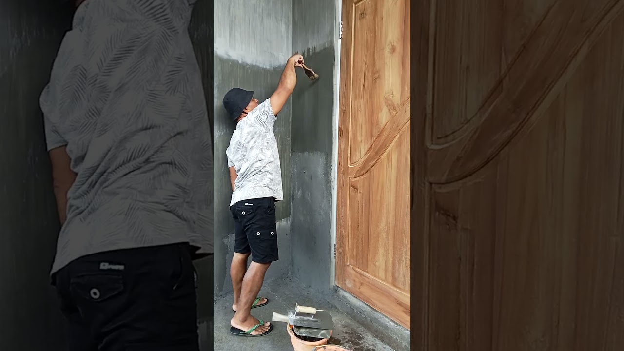 Belajar ngaci pakai semen hitam @alitaqim 