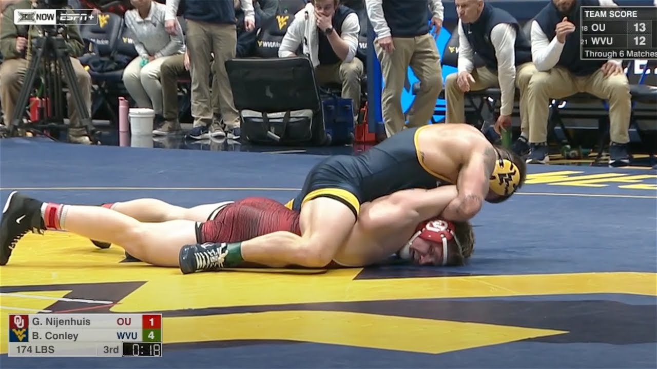174lbs Brody Conley (West Virginia) vs Gerrit Nijenhuis (Oklahoma)