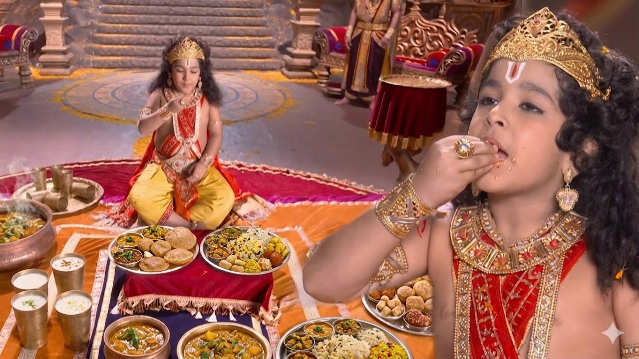 हनुमान जी ने पल भर में सारा खाना खा लिया, सब हो गए हैरान | बाल हनुमान की अद्भुत लीला