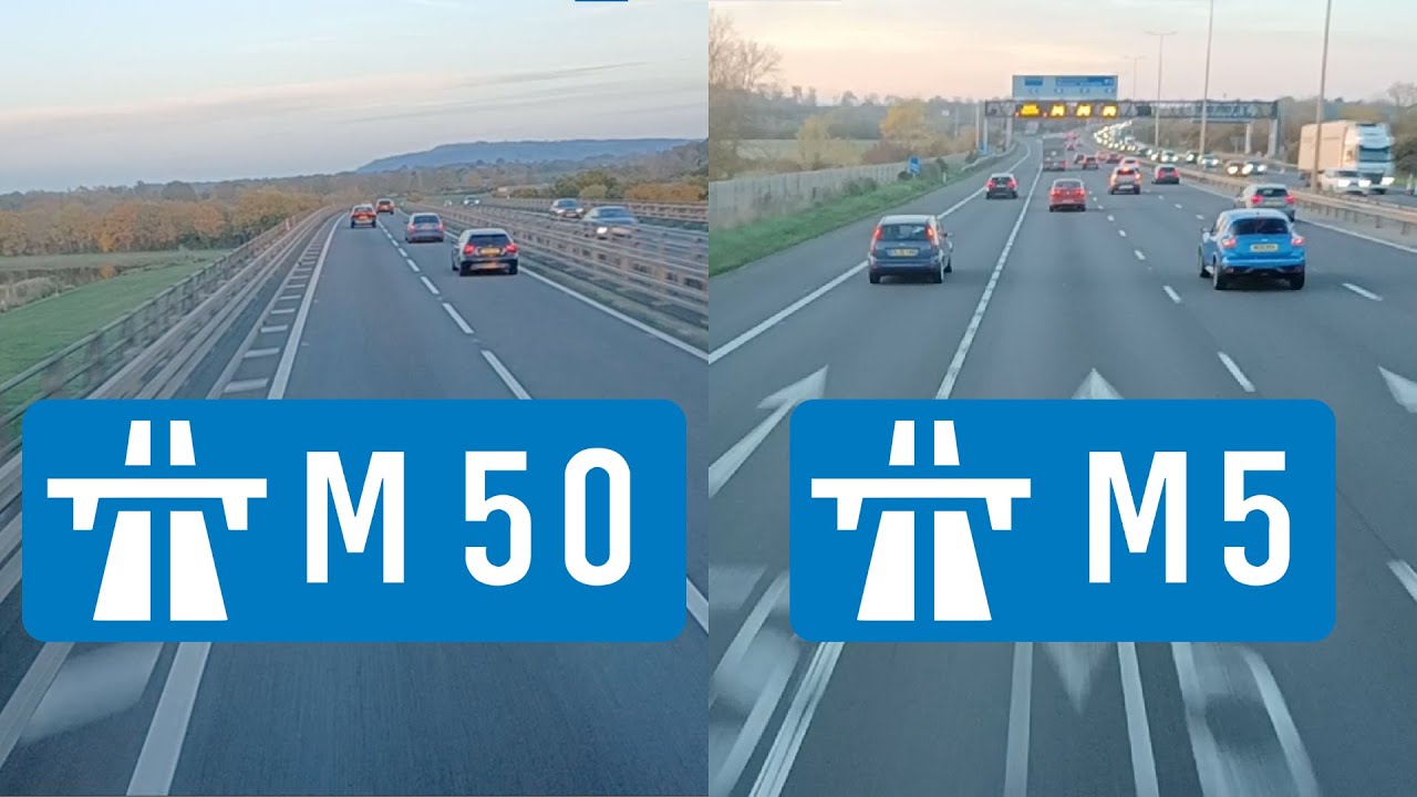 M50 and M5 in Worcestershire