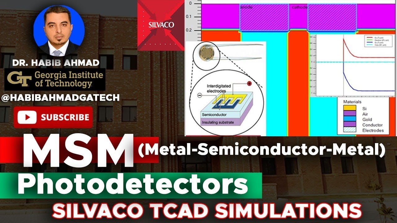 MSM Photodetector Silvaco TCAD Simulation || Metal Semiconductor Metal Photodetectors 📸 🎥🚀✨