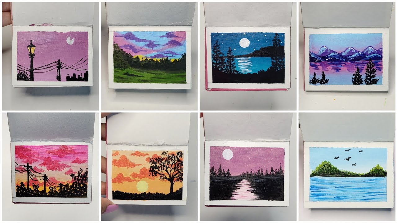 8 Easy Amazing Mini Painting 🎨 Ideas 😍//Easy Paintings For Beginners 🖌️ #art #painting #21#63