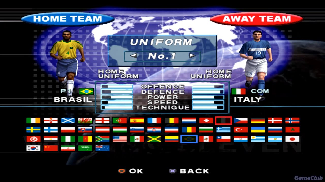 Winning Eleven 5 Final Evolution PS2 - Brazil VS Italy - Gameplay