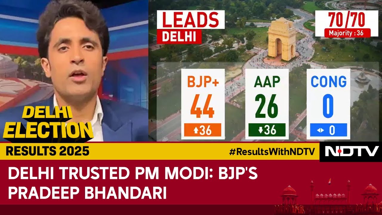 Delhi Election Results | We Focused On Civic Issues, Delhi Trusted PM Modi: BJP's Pradeep Bhandari