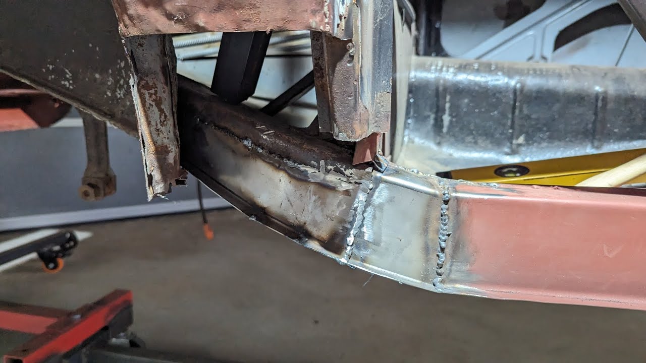 Opel Kadett KJ38 Oldtimer Reparatur, Instandsetzung Innenschweller B-Säule. Classic Car rust repair.