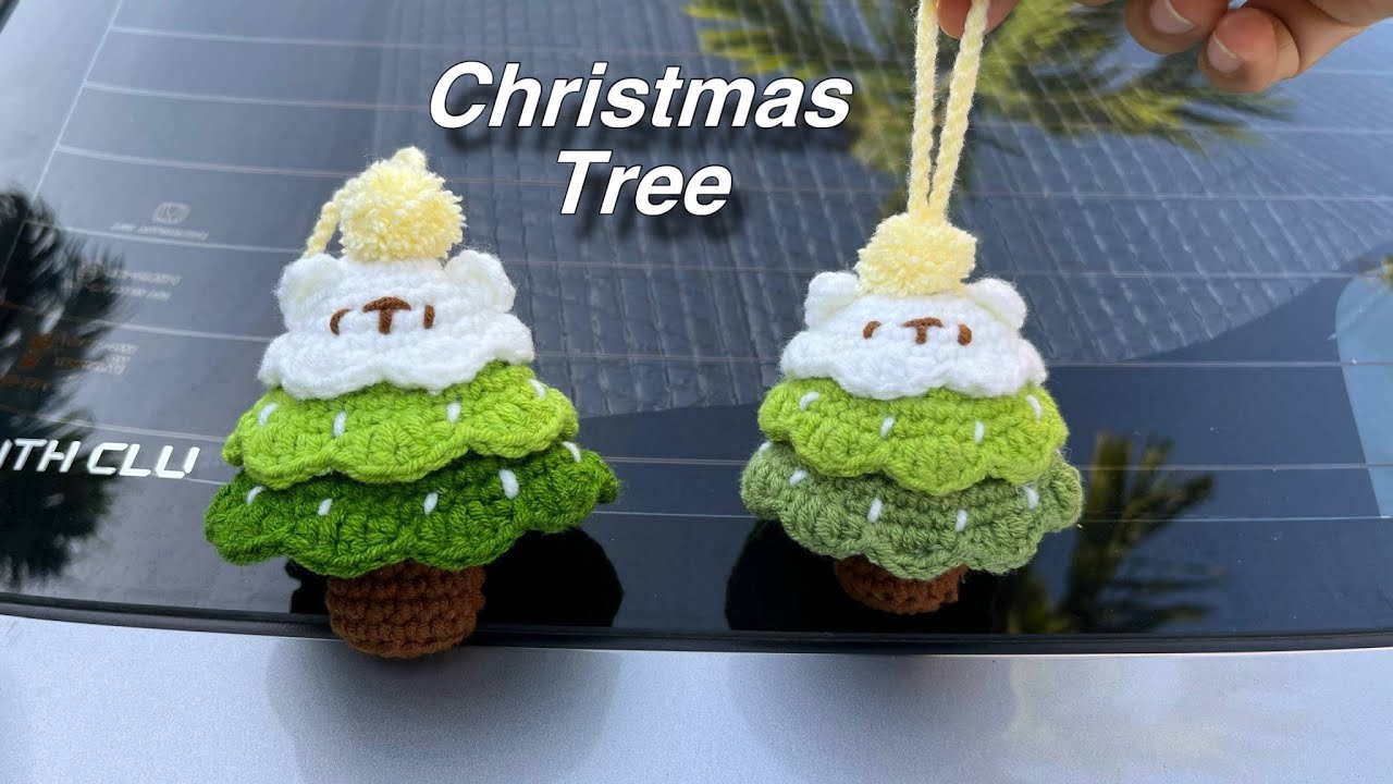 #187 Cute Bear Christmas Tree Keychain | Móc Khóa Cây Thông Noel Hình Chú Gấu Kute