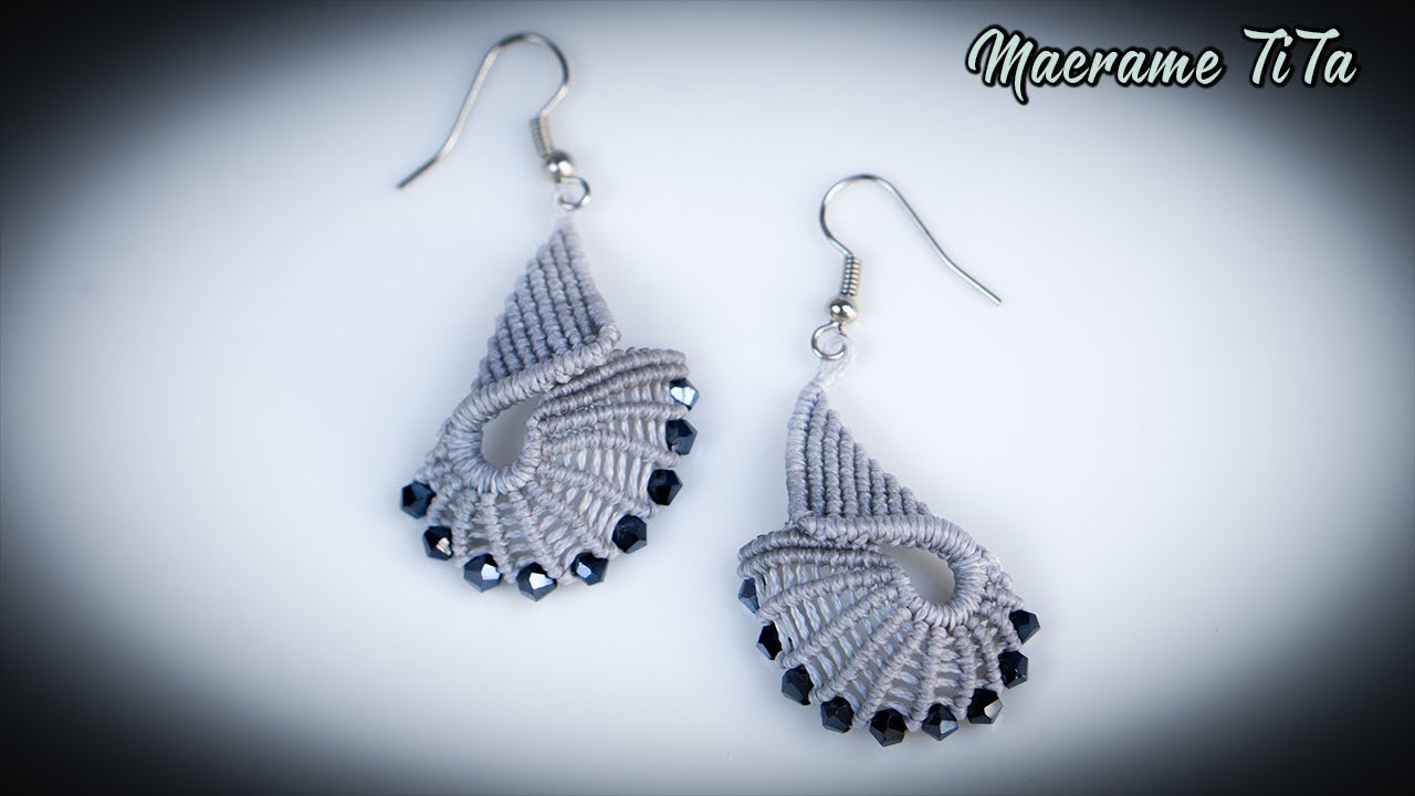Macrame Spiral Earrings tutorial | DIY tutorial