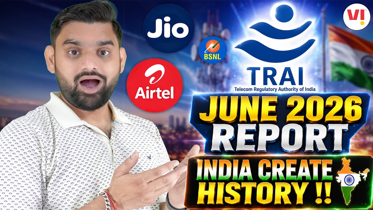 TRAI June 2026 Report: Jio vs Airtel vs Vi vs BSNL | Latest Subscriber Data | Telecom News