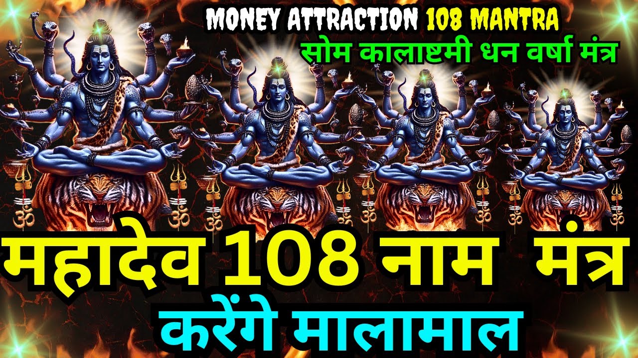 फाल्गुन माह बड़ा सोमवार : महादेव जी के 108 पवित्र  मंत्र सुनने मात्र से अथाह धन प्राप्त होगा #mahadev