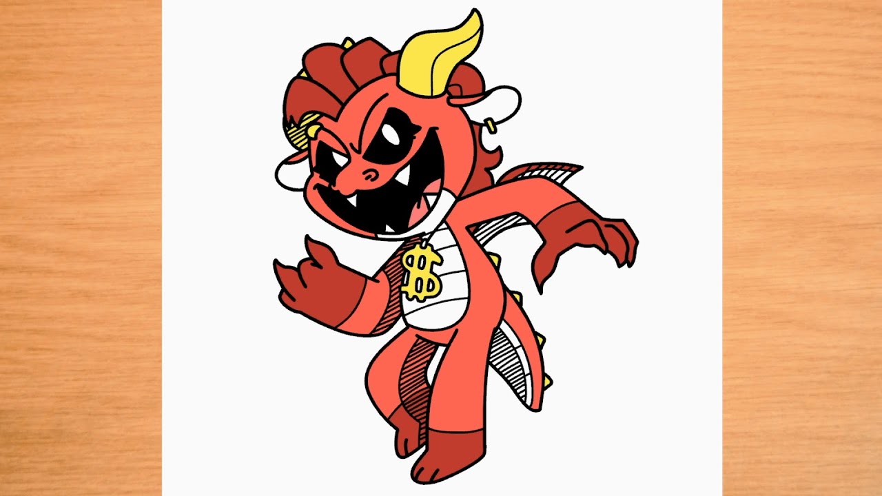 Como dibujar a Simon Smoke Nightmare Critters Poppy Playtime 4