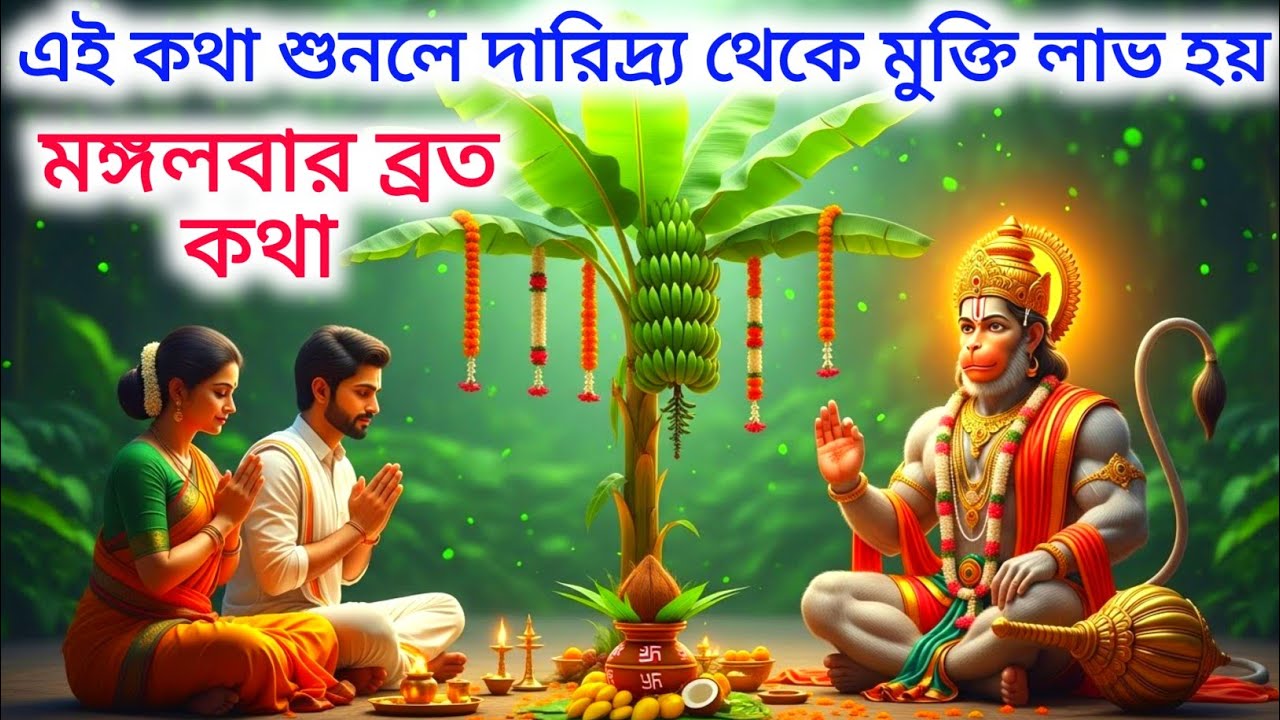 Mangalwar Vrat Katha Bangla | মঙ্গলবার ব্রত কথা | bhakti story | vrat Katha | Hanuman ji ki katha 