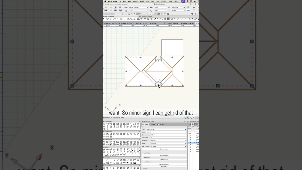 Quick Roof Editing #jonathanpickup #vectorworks