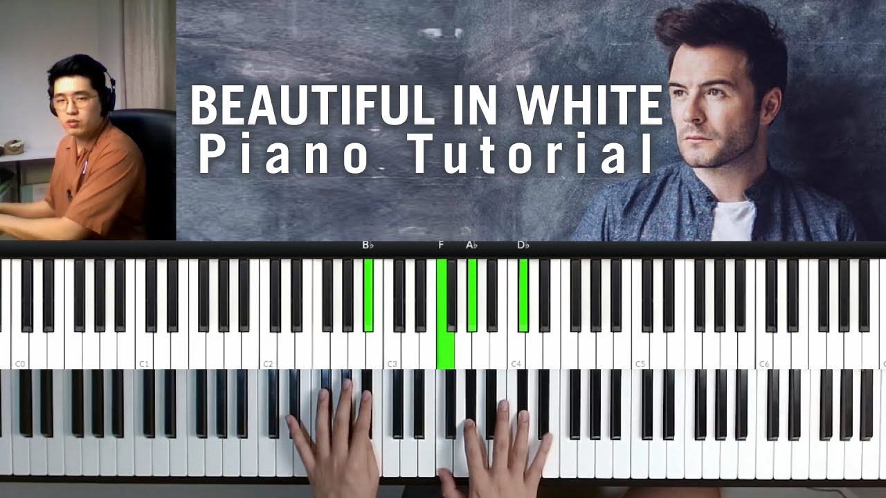 Shane Filan - Beautiful In White (Piano Tutorial + Not Angka)