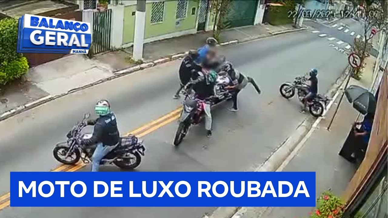 Seis bandidos encurralam motociclista e roubam moto de luxo na zona leste de SP