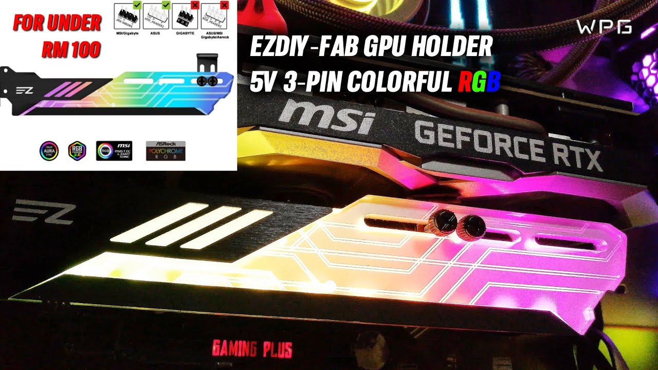 EzDIY GPU HOLDER 5V RGB