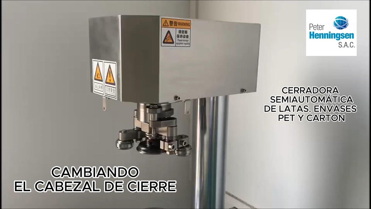 CERRADORA SEMI AUTOMATICA DE LATAS - CAMBIO FACIL DE FORMATO DE CIERRE DE ENVASE