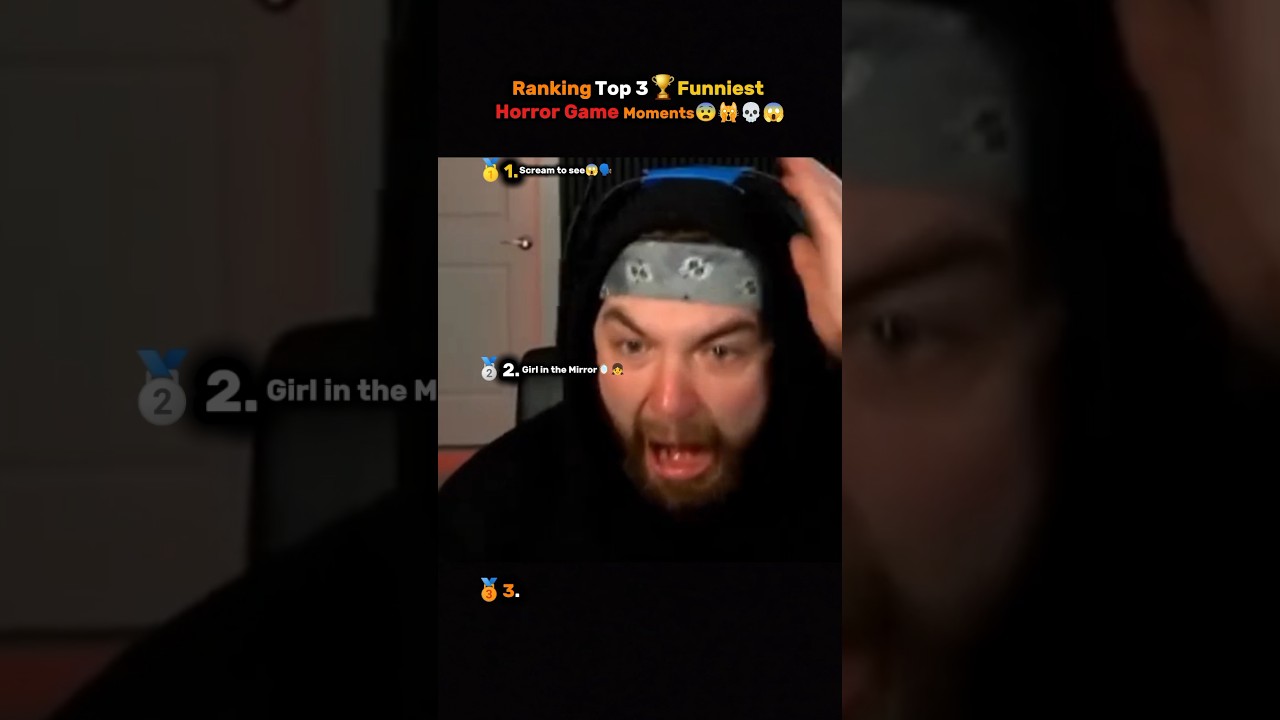 Ranking Top 3🥇🥈🥉Funniest Horror Game Moments #shorts #horrorgames