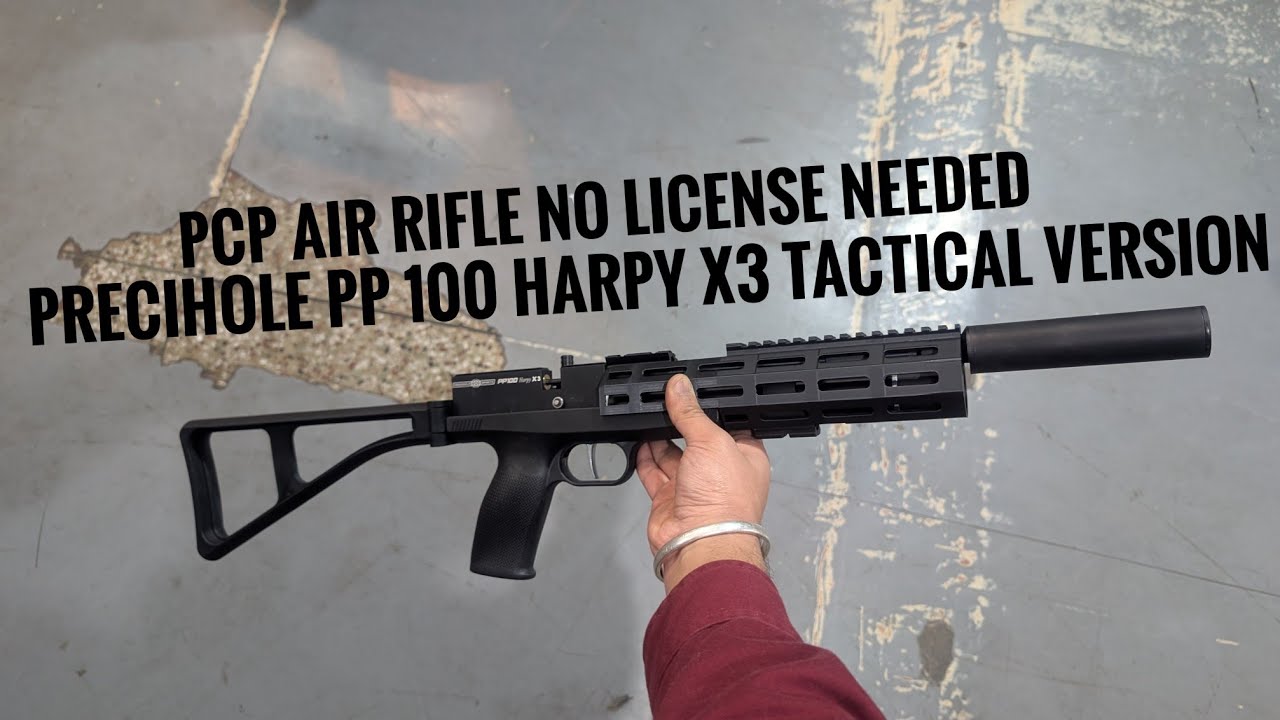 Precihole PP100 Harpy X3 Tactical version .177 PCP air rifle in India no license needed. 
