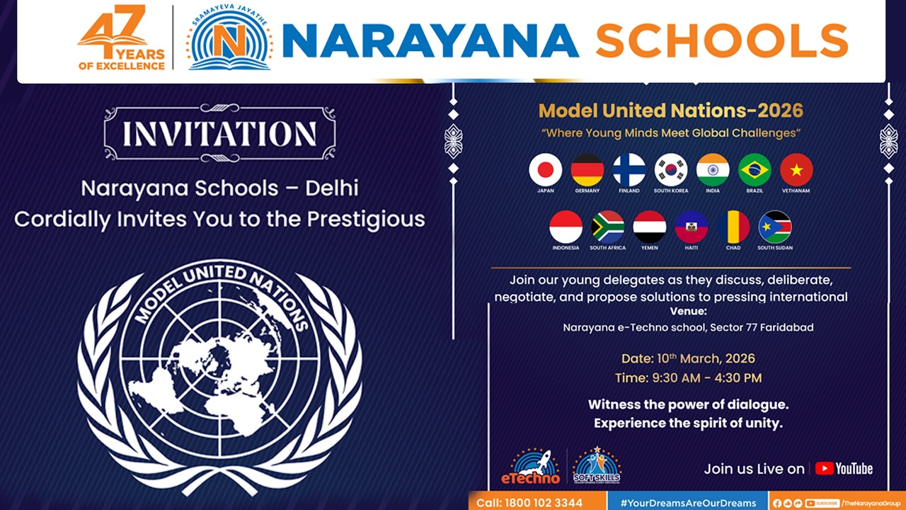 Model United Nations 2026 | Narayana E -Techno School Faridabad Sector 77 | 10/3/26 | 9: 30 am