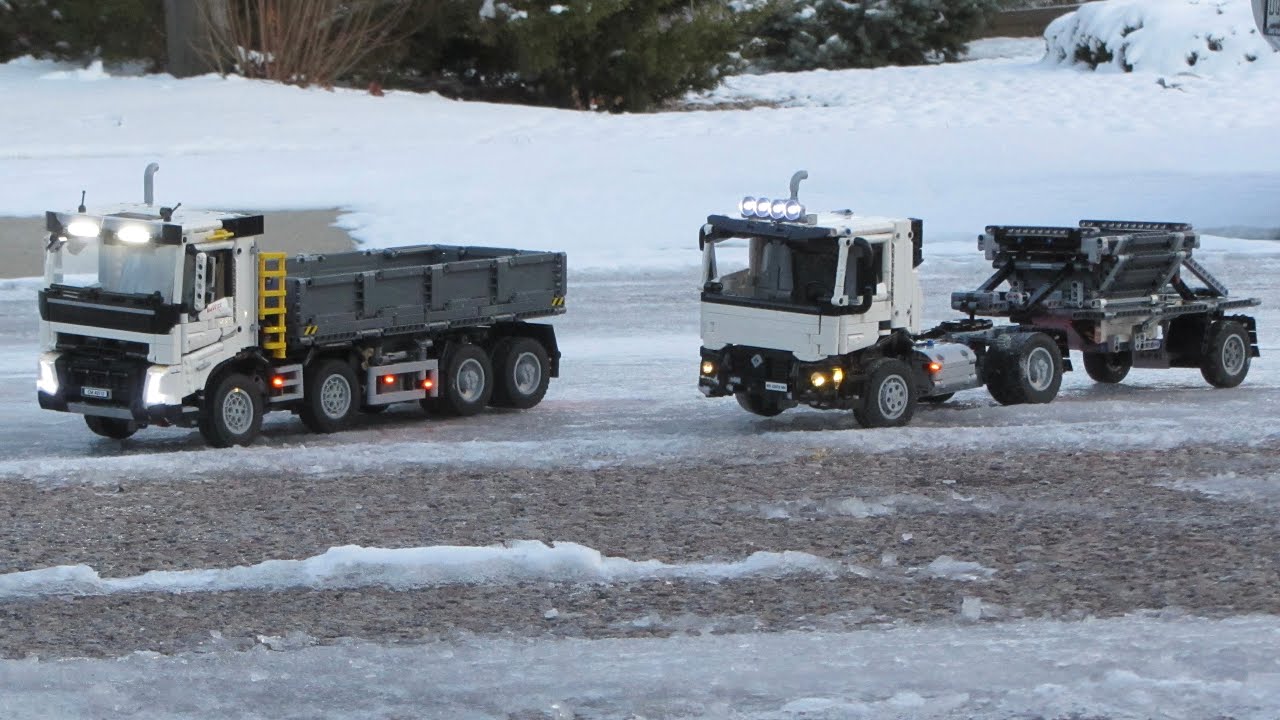 LEGO® Technic Volvo FMX and Renault K on Snow and Ice