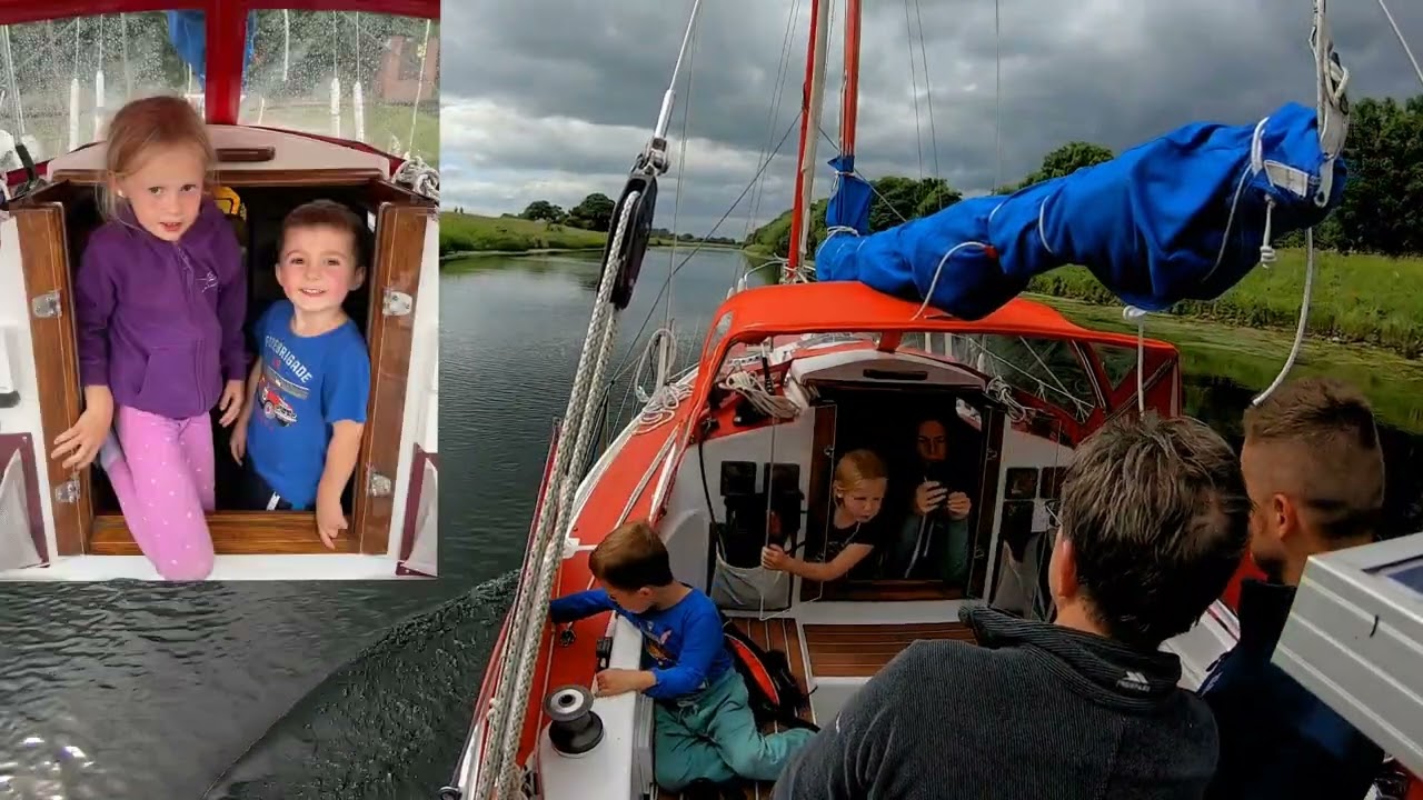 Family sailing short cruise on the Witham River