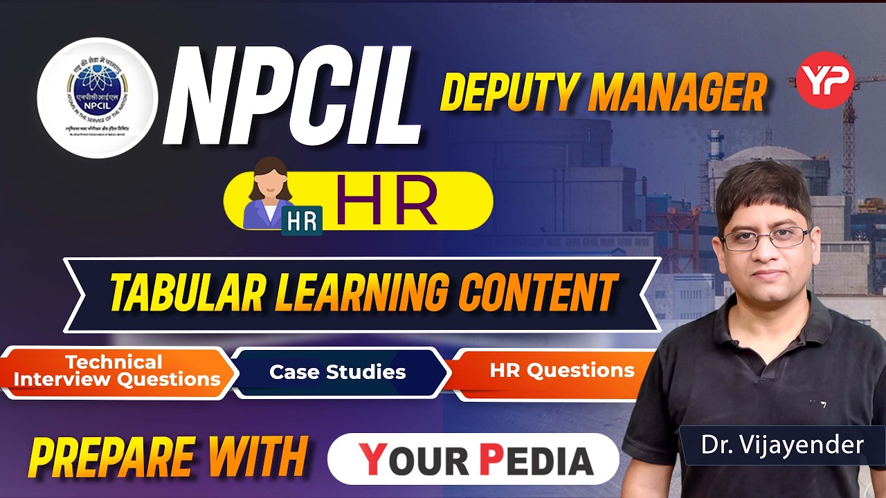 Tabular Learning Content for NPCIL Deputy Manager (HR) | Start preparation with YourPedia