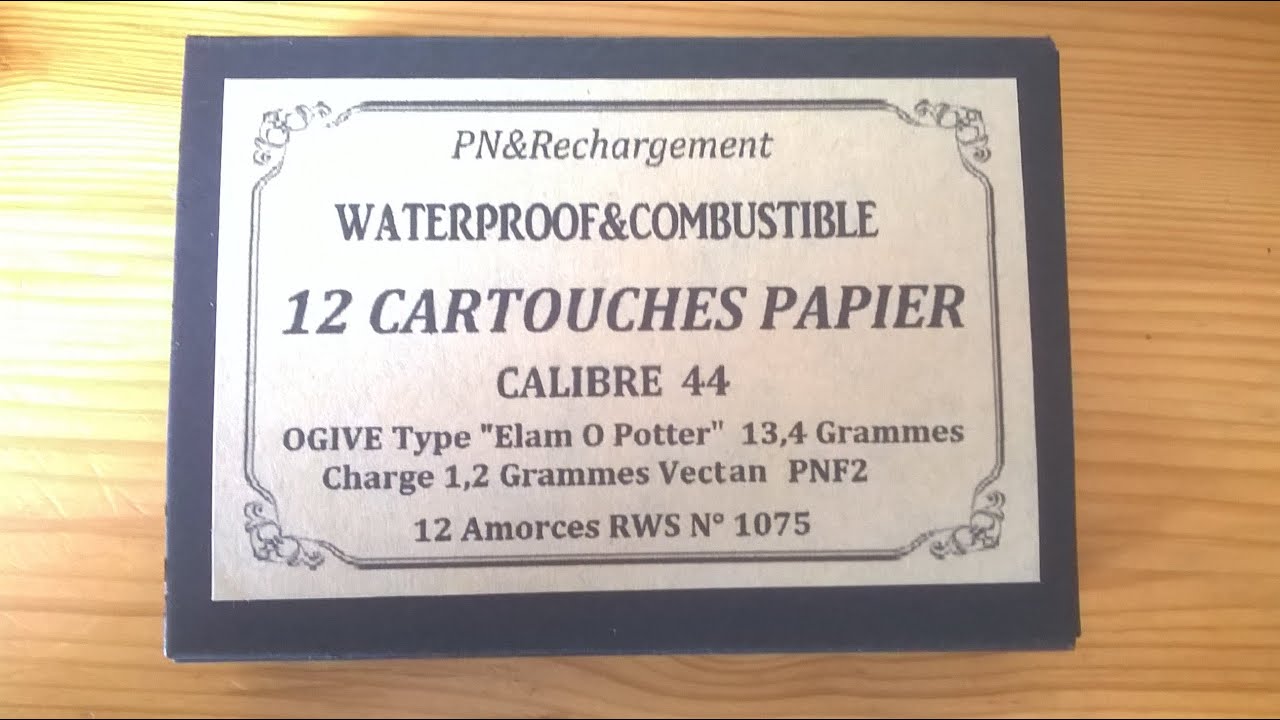 Mes nouvelles cartouches papier révolver poudre noire