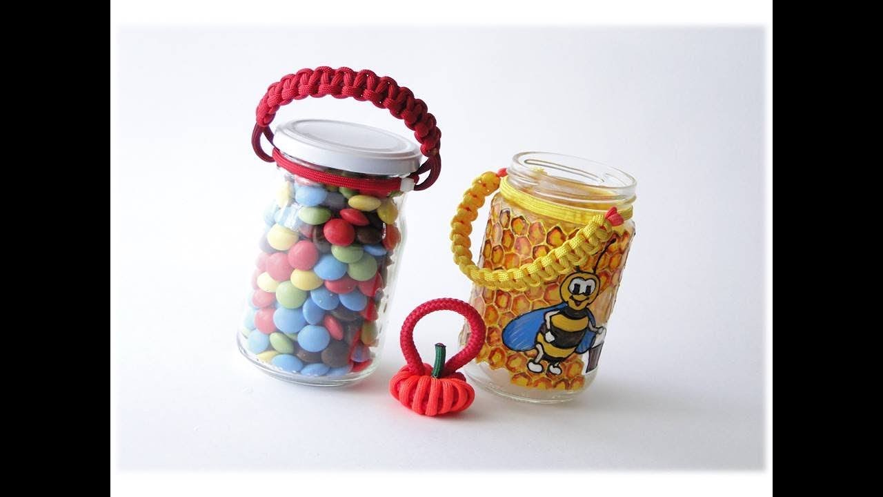 How to Make a Simple Paracord/Zip Ties Jar Handle-Paracord Crafts - CBYS