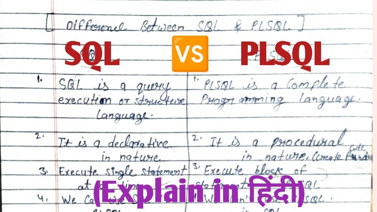 Difference Between SQL and PLSQL |SQL vs PLSQL | SQL | PLSQL Explain | Dk Technical point