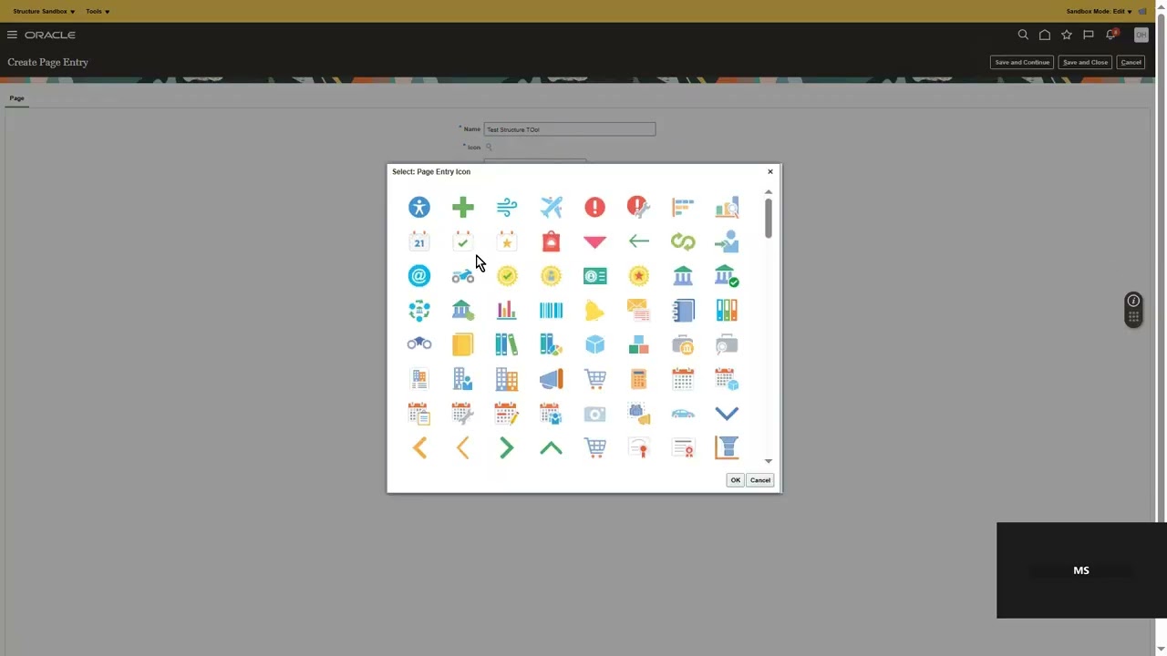 Oracle Cloud Sandbox Customization - Structure Tool