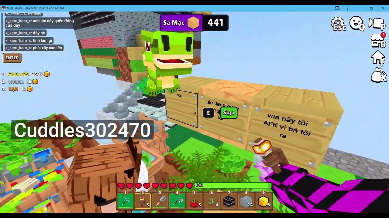 MineFun io | Chơi Oneblock cùng với Cuddles302470