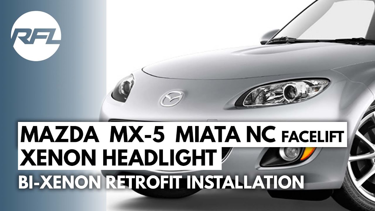 Mazda MX-5 Miata NC third gen. Xenon HID to bi-xenon projector headlight repair and upgrade DIY