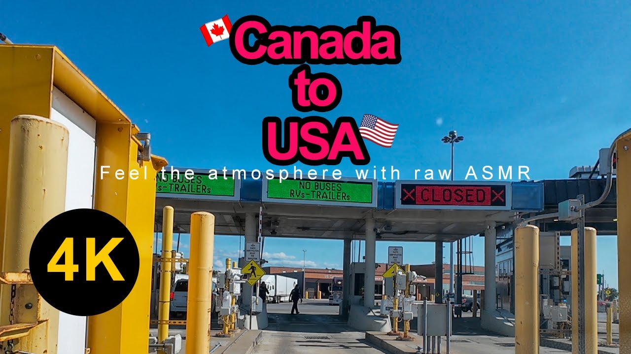 🇨🇦🚗 CANADA TO USA THROUGH PEACE BRIDGE 🌉 SUMMER DRIVE TOUR 2025 | 4K UHD 🚦 BUFFALO NY CITY VIEWS 🗽