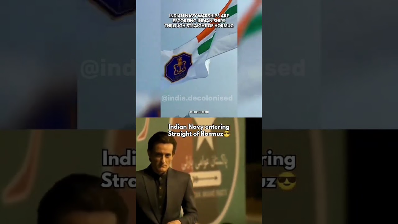 Indian navy entering straight of hormuz and No one dares to touch Indian ships