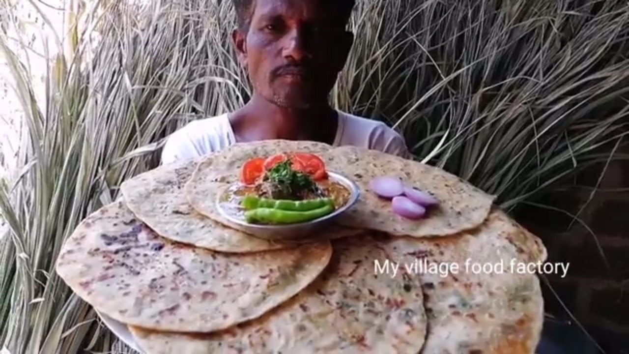 King of Brinjal aloo paratha prepared by my daddy in my village #KitchenBhojanambuYum