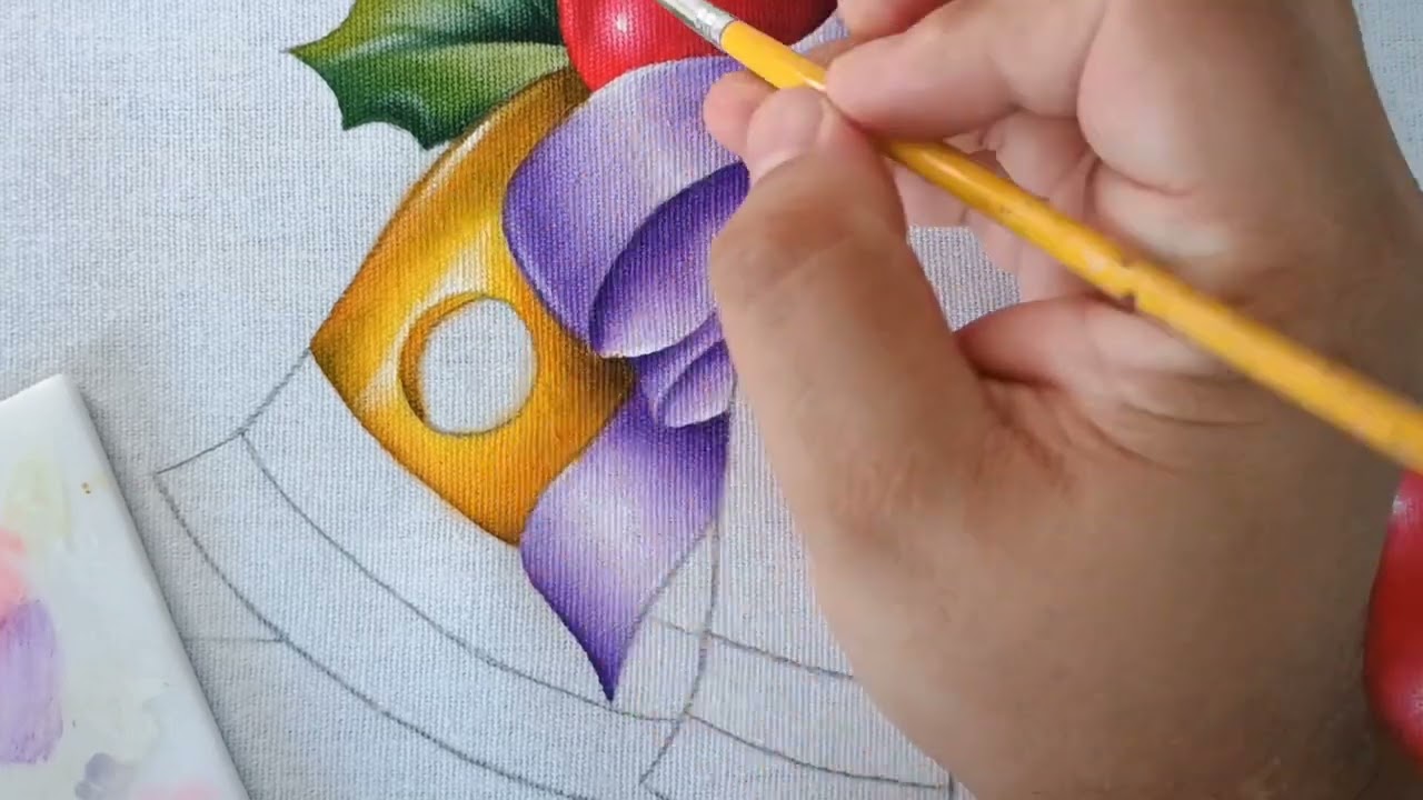 Casinha de Sino Pintura em Tecido Parte 2