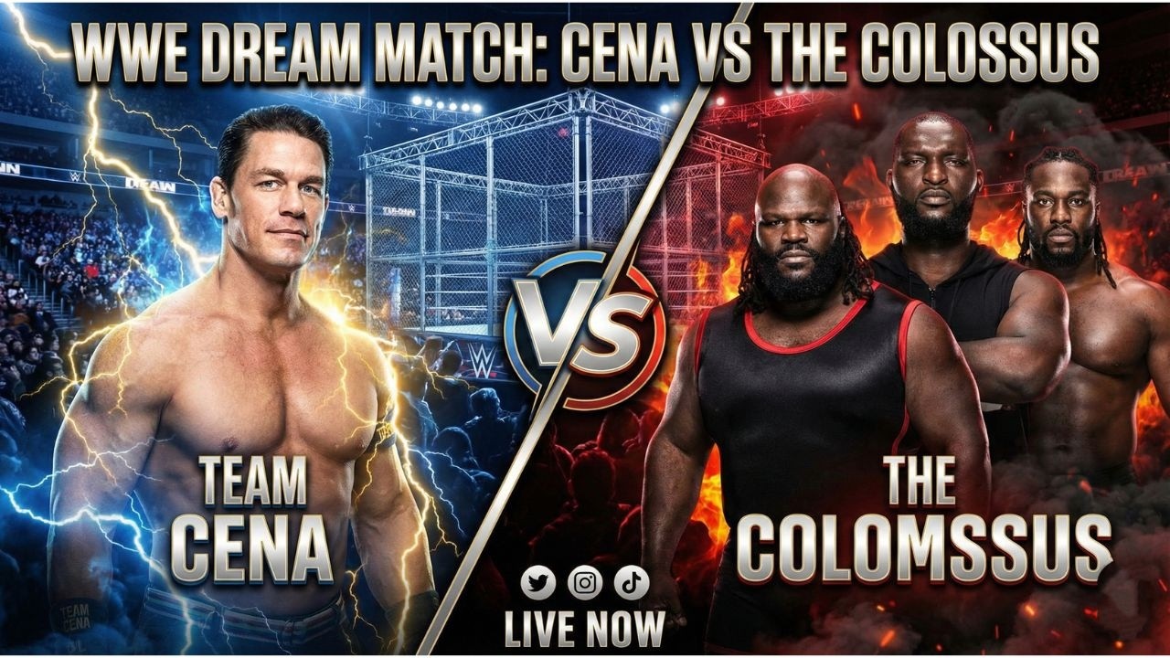 John Cena vs Mark Henry,Omos,Oba Femi 😱1 vs 3 MONSTERS?! |WWE 2K25 #verticallive #wwe2k25 #shorts