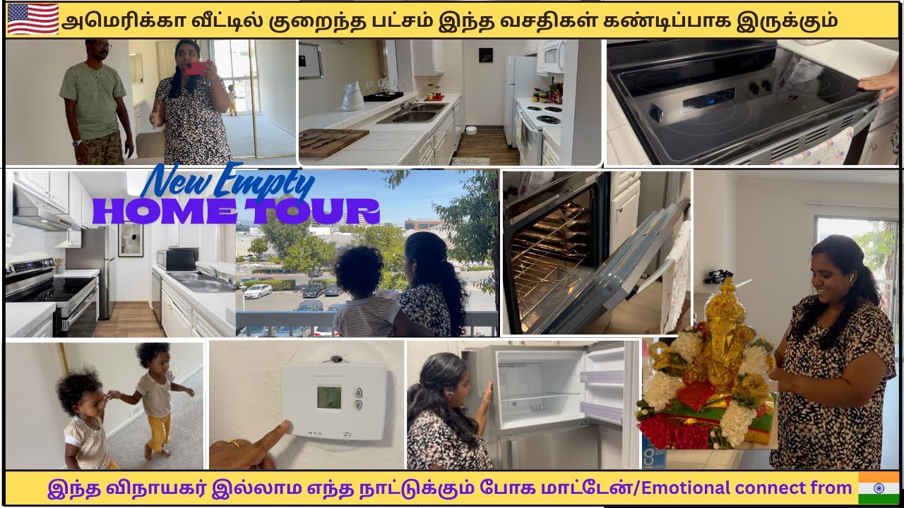 USA Empty Home Tour | Moving to New Apartment | Facilities#usatamilvlog @Coimbatore to California