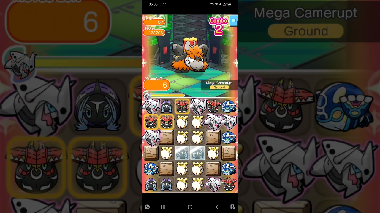 Pokemon Shuffle Mobile Mega Camerupt Competitive Stage『ポケとる スマホ版』ランキングステージ 08/2021