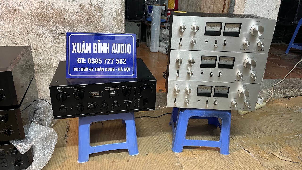 Amply B&atilde;i Nhật Đẹp, Amply Sansui 607x, Amply Denon 780D, Amply Pioneer 7600 H&agrave;ng B&atilde;i Zin.
