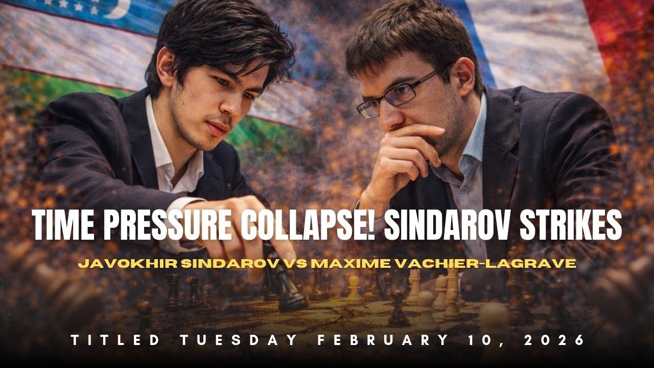 Javokhir Sindarov vs Maxime Vachier-Lagrave ❗ Brutal Blitz Grind ❗ Titled Tuesday Grand Prix 2026