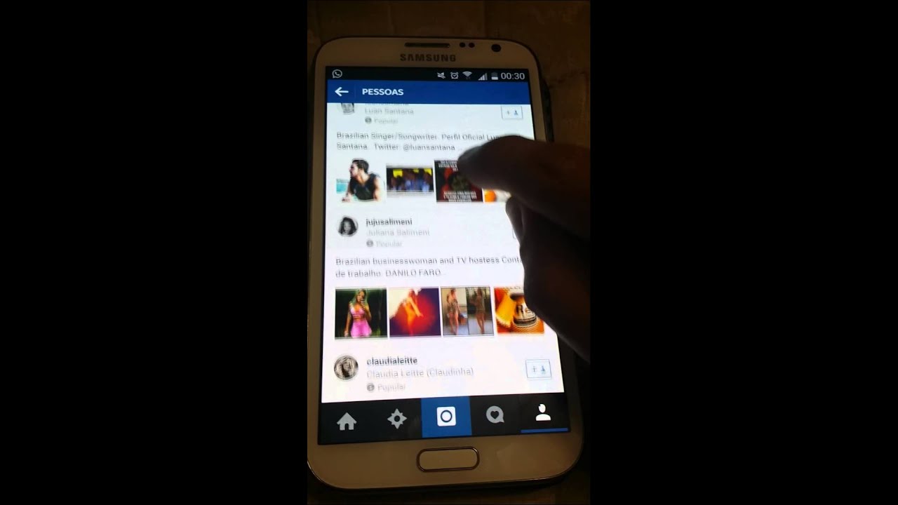 Usu&aacute;rio Popular da Rede Instagram