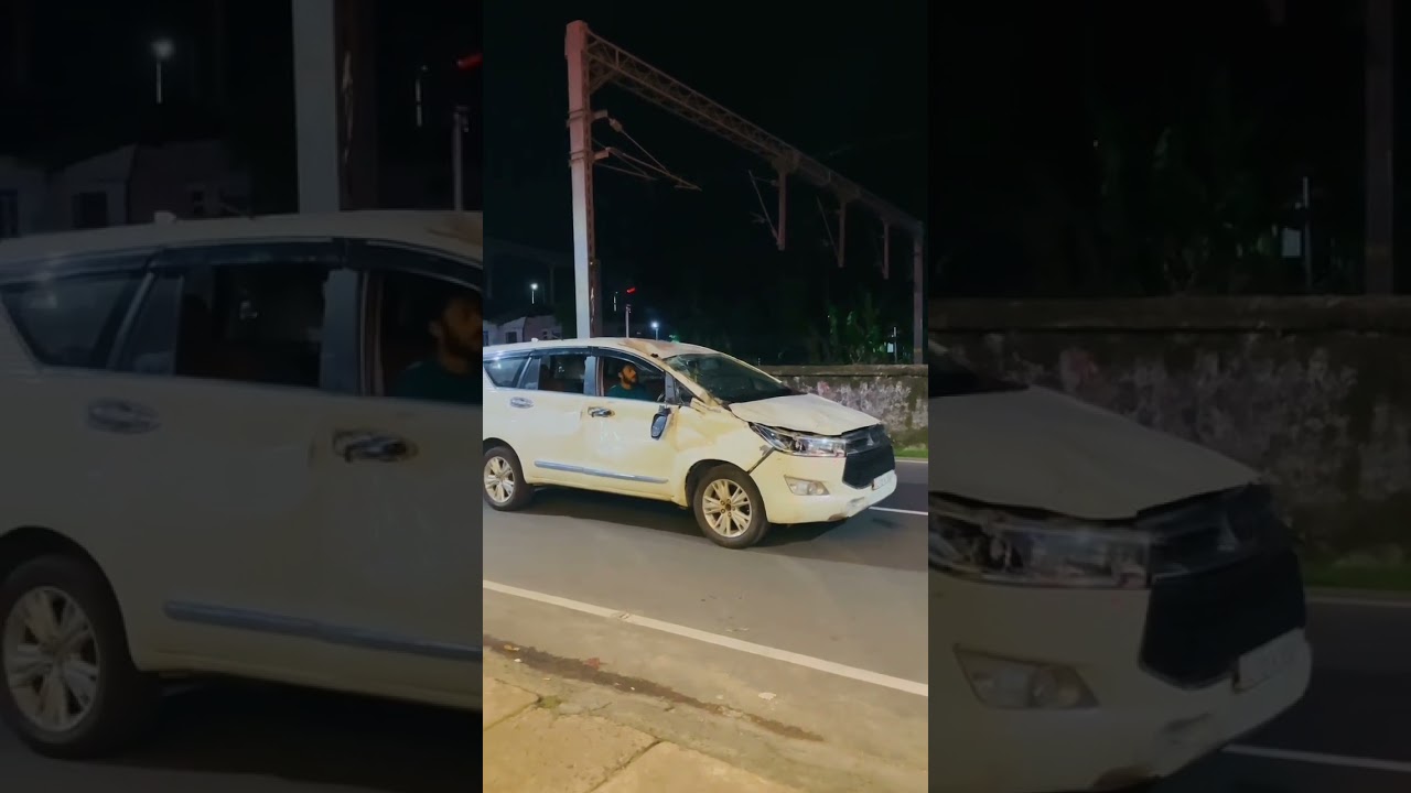 INNOVA CRASH ||TOTTALY DEAD YRR ||ACIDENT ON HIGHWAY ||SIDE VIEW DEMAGE 😰😩#innova #accidenttruck #1k