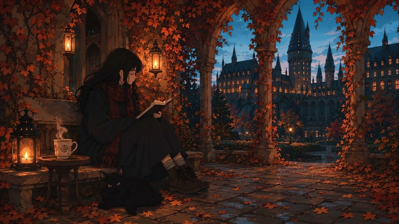 After the Autumn Rain, Would You Stay Here a While? 🍂 Cozy Magical Castle Lofi | Deep Focus & Study